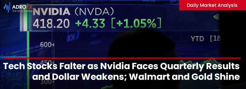 Tech-Stocks-Falter-as-Nvidia-Faces-Quarterly-Results-and-Dollar-Weakens-Walmart-and-Gold-Shine-Fullpage