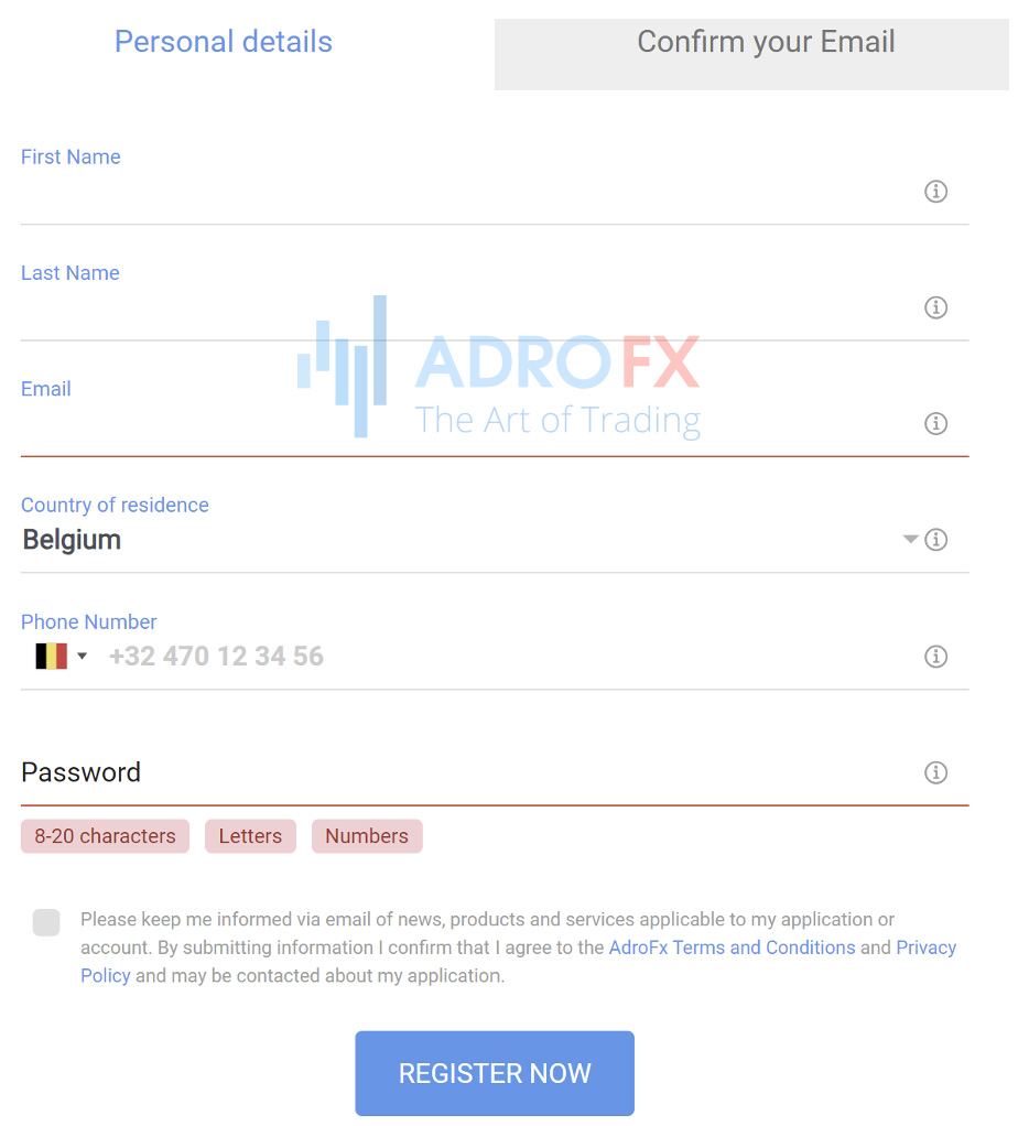 AdroFx-registration-form