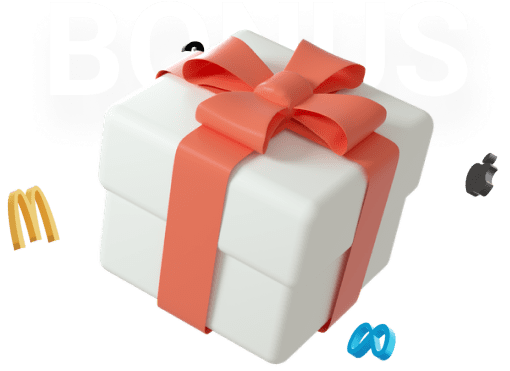 3d icon gift with shares