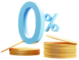 3d icon percentages with money stack