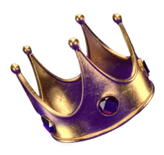 3d icon crown with diamond